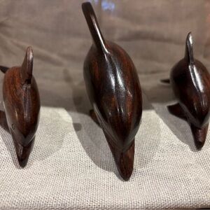 Wooden Carved Dolphins
Set of 3